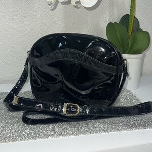 Black Patent Leather Crossbody Bag